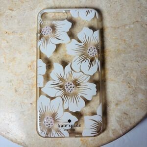 Kate‎ Spade Protective Case Cover iPhone 6/7/8 Plus Floral Clear Rhinestone